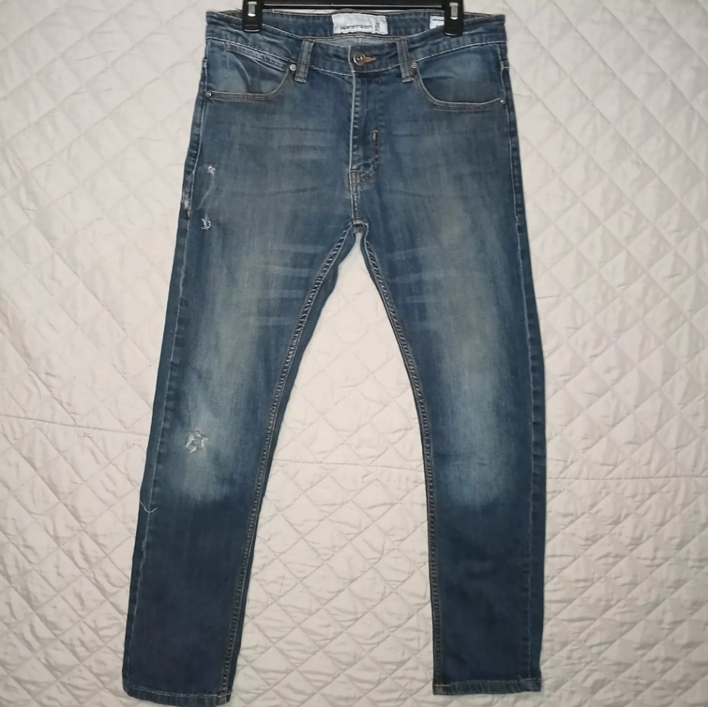 Paper Denim & Cloth  Jeans 32X30 Distress Wash Slim Straight Leg Stretch Mens